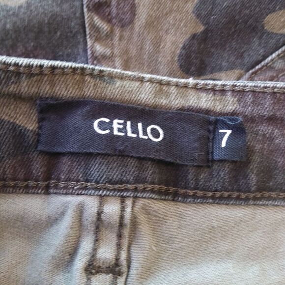Cello green camo 5 pocket distressed skinny jeans - Picture 16 of 16